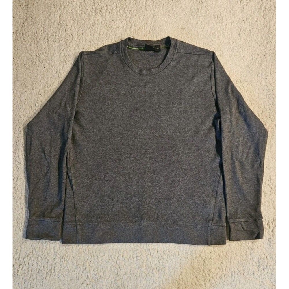 BOSS Hugo Boss Salbo X Sweatshirt Dark Charcoal Heather Grey Mens Large 50493719